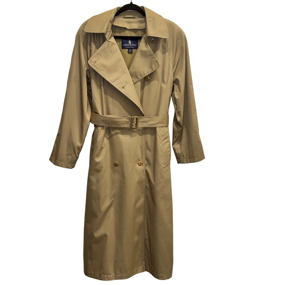 London Fog Limited Edition Women's Trench Coat Sz 8 w/ Removable Fleece Liner - Picture 1 of 16